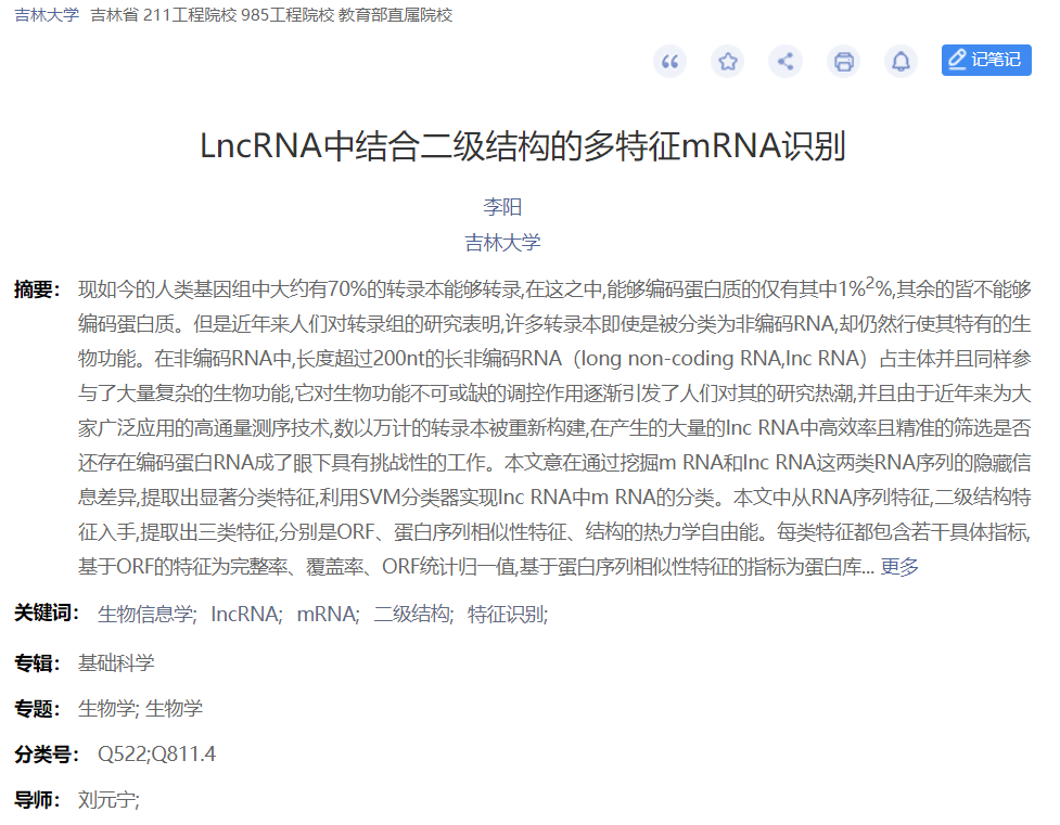 LncRNA与肿瘤